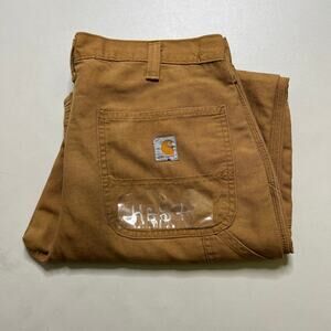 Carhartt Jeans Mens 32x31 Brown Carpenter Utility Work Dungaree Fit Y2K Distress